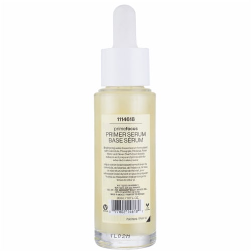 Wet n Wild PrimeFocus Primer Serum Liquid, Calendula, Pineapple, Hibiscus, Brighten, 3.3 oz Perspective: back