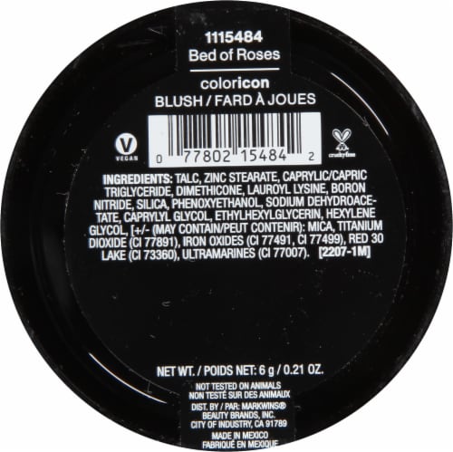Wet n Wild Color Icon Bed of Roses Pink Blush Perspective: back