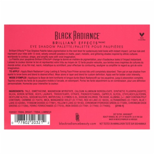 Black Radiance® Brilliant Effects™ Shadow Palette - Tribal Bright Eye Perspective: back