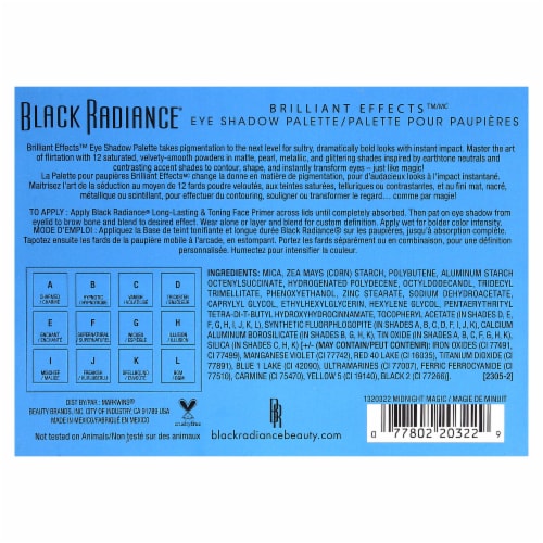 Black Radiance® Brilliant Effects™ Eye Shadow Palette - Midnight Magic Perspective: back