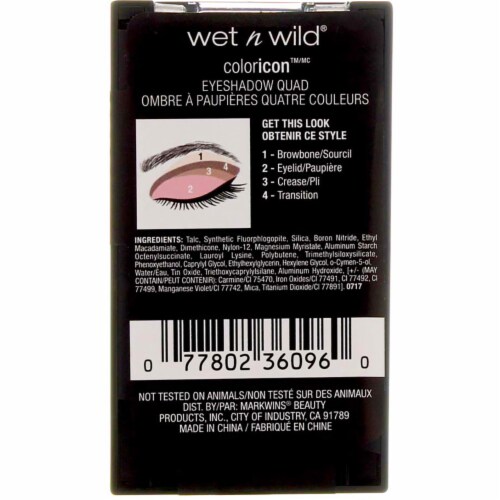 Markwins Color Icon 359 Sweet As Candy Quad Eyeshadow Perspective: back