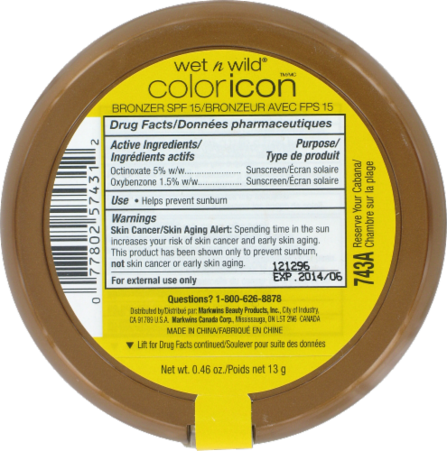 Wet n Wild Color Icon Reserve Your Cabana Bronzer Perspective: back