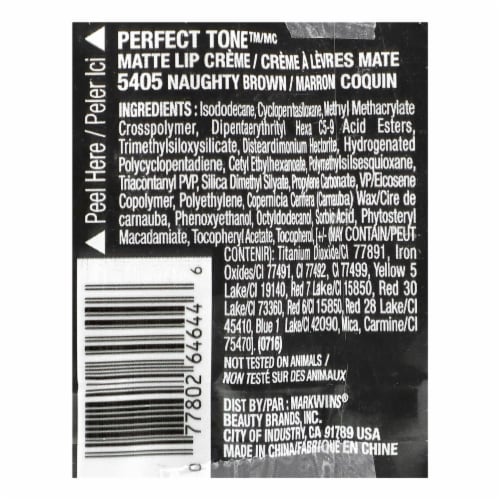 Black Radiance Perfect Tone™ Matte Lip Creme Naughty Brown Perspective: back