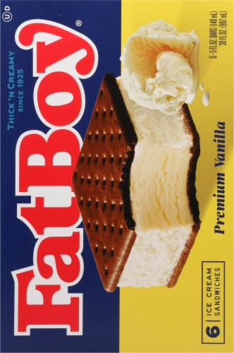 Fat Boy Vanilla Ice Cream Sandwiches Perspective: back