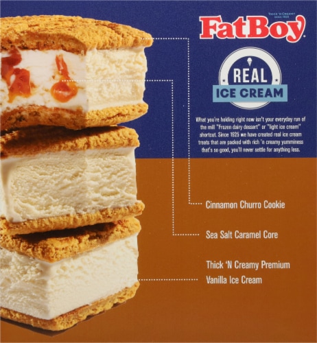 FatBoy® Cinnamon Churro Ice Cream Sandwich Perspective: back