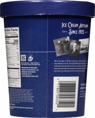 FatBoy® Double Chocolate Brownie Batter Ice Cream Tub Perspective: back