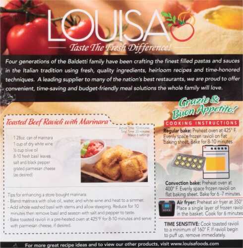 Louisa Toasted Beef Ravioli Perspective: back