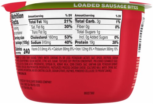 Jimmy Dean® Turkey Sausage Egg & Cheese Loaded Sausage Bites Perspective: back