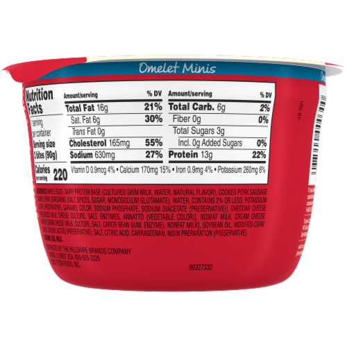 Jimmy Dean® Sausage & Cheddar Mini Omelet Perspective: back
