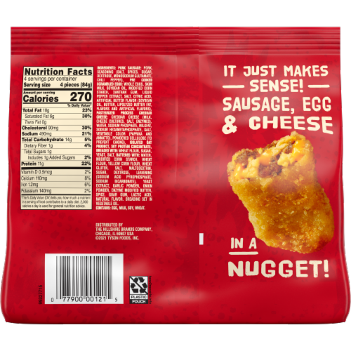 Jimmy Dean® Sausage Egg & Cheese Breakfast Nuggets Perspective: back