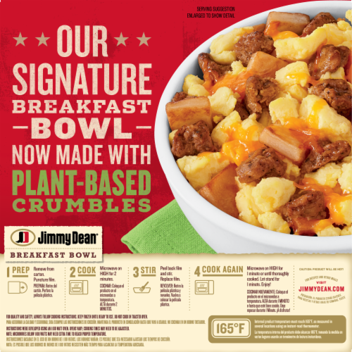 Jimmy Dean® Alternative Protein Crumble Breakfast Bowl Perspective: back