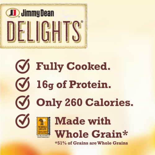 Jimmy Dean Delights Turkey Sausage Egg White and Cheese Ciabatta Sandwiches Perspective: back