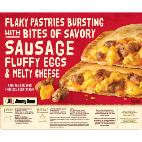 Jimmy Dean® Toaster Pop-Ups™ Sausage Egg & Cheese Pastries Perspective: back