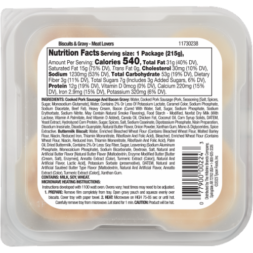 Jimmy Dean® Biscuits & Gravy Meat Lovers Perspective: back