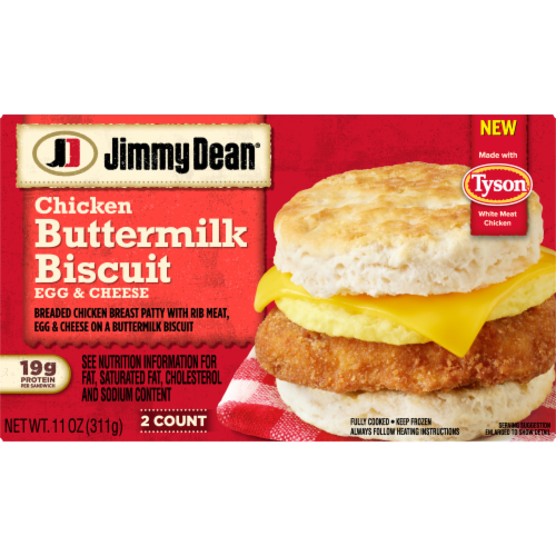 Jimmy Dean® Chicken Egg & Cheese Buttermilk Biscuits Perspective: back