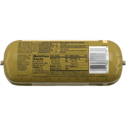 Jimmy Dean® Regular Premium Pork Breakfast Sausage Roll Perspective: back