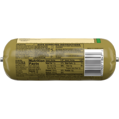 Jimmy Dean® Reduced Fat Premium Pork Breakfast Sausage Roll Perspective: back