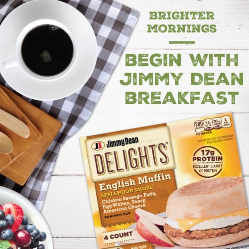 Jimmy Dean Delights Applewood Smoke English Muffin Perspective: back