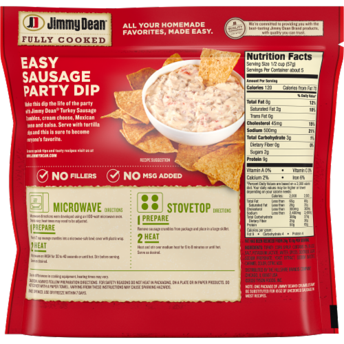 Jimmy Dean® Fully Cooked Breakfast Turkey Sausage Crumbles Perspective: back