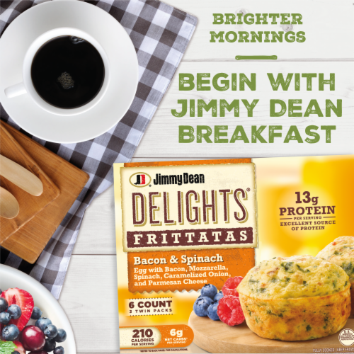 Jimmy Dean Delights® Bacon and Spinach Frozen Breakfast Frittatas Perspective: back