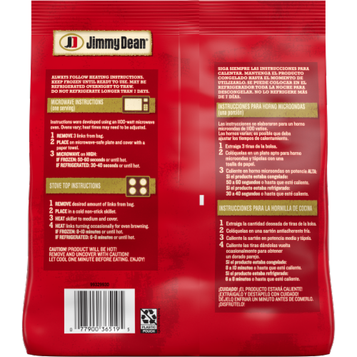 Jimmy Dean® Heat 'N Serve Original Sausage Links Perspective: back