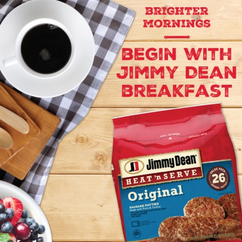 Jimmy Dean® Heat 'N Serve Original Pork Sausage Frozen Breakfast Patties Perspective: back