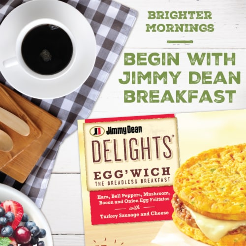 Jimmy Dean Delights® Ham Peppers & Mushroom Egg'wich Perspective: back