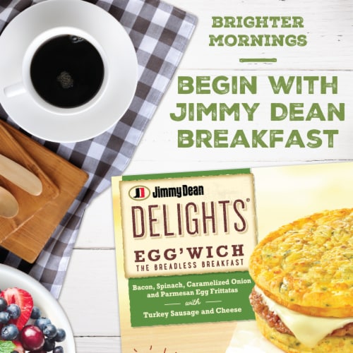 Jimmy Dean Delights® Bacon Spinach & Onion with Turkey Sausage Frozen Breakfast Egg'wich Perspective: back