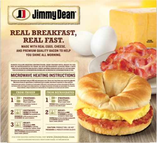 Jimmy Dean® Frozen Bacon Egg & Cheese Croissant Breakfast Sandwiches Perspective: back