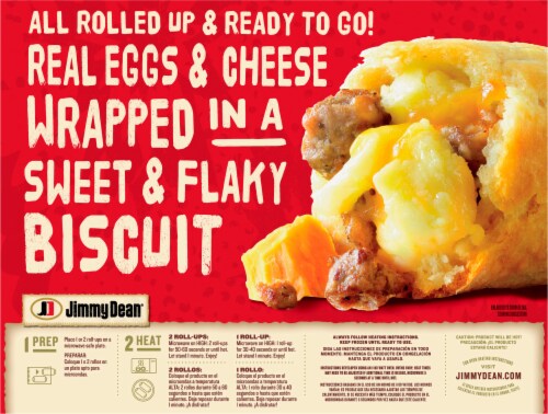 Jimmy Dean® Frozen Sausage Egg & Cheese Honey Butter Biscuit Roll-Ups Perspective: back