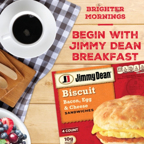 Jimmy Dean® Bacon Egg & Cheese Biscuit Sandwiches Perspective: back
