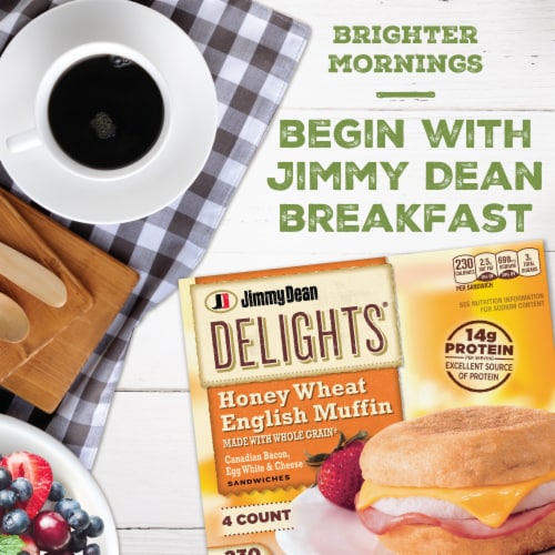 Jimmy Dean Delights® Canadian Bacon Egg White & Cheese English Muffin Sandwiches