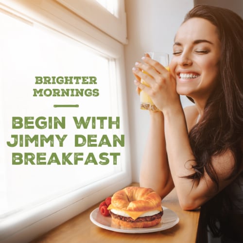 Jimmy Dean Delights® Turkey Sausage Egg White & Cheese Croissant Frozen Breakfast Sandwiches Perspective: back