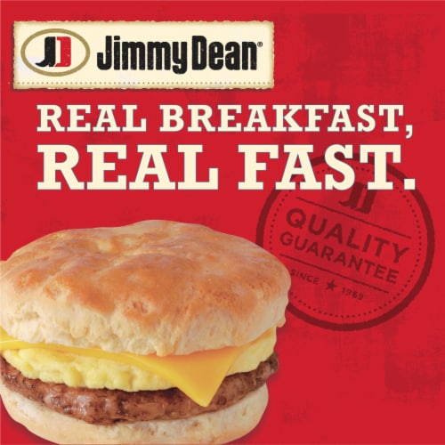 Jimmy Dean® Sausage Egg & Cheese Biscuit Frozen Breakfast Sandwiches Perspective: back
