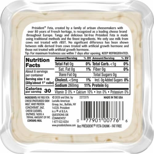 President Fat Free Feta Perspective: back