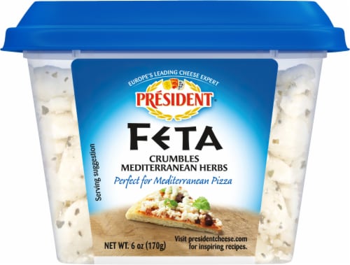 President Crumbled Feta with Mediterranean Herb Cheese