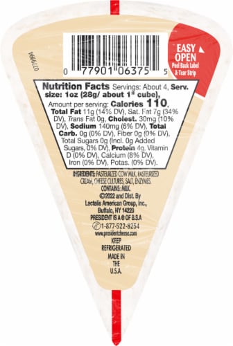 President® Triple Creme Brie Wedge Perspective: back
