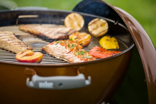 Weber® Original Kettle™ Premium 22” Charcoal Grill - Copper Perspective: back