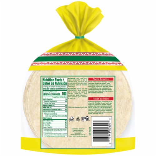Calidad White Corn Tortillas Perspective: back
