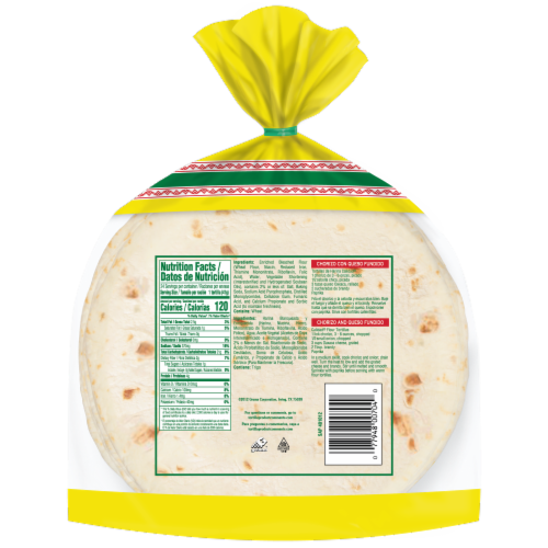 Calidad Soft Taco Size Flour Tortillas Perspective: back