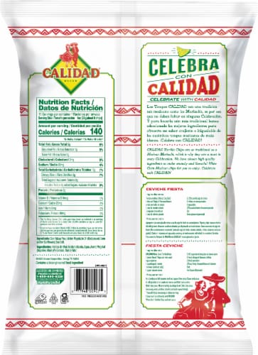Calidad White Corn Tortilla Chips Perspective: back