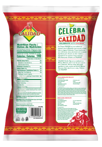 Calidad® Restaurant Style Corn Tortilla Chips Perspective: back