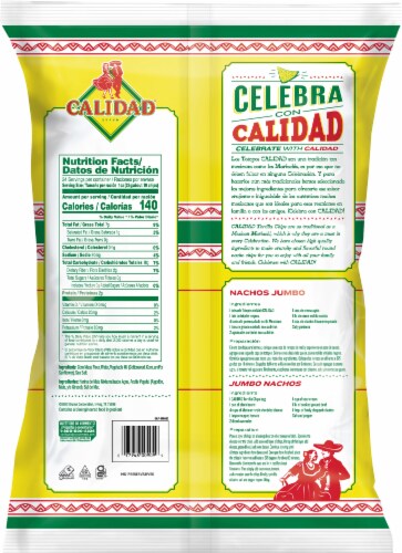 Calidad® Jumbo Size Round Tortilla Chips Perspective: back
