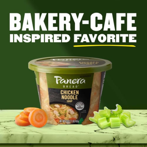 Panera Bread Ready-to-Heat Chicken Noodle Soup Cup Perspective: back