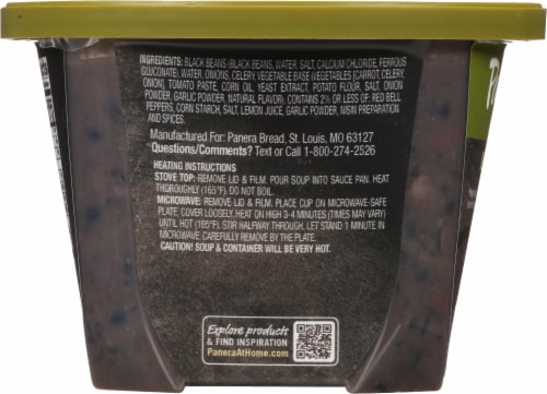 Panera Bread® at Home Black Bean Soup Perspective: back