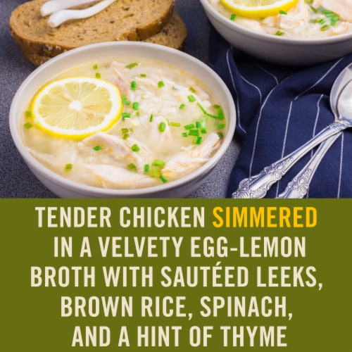 Panera Bread Ready-to-Heat Greek Style Chicken Soup Cup Perspective: back
