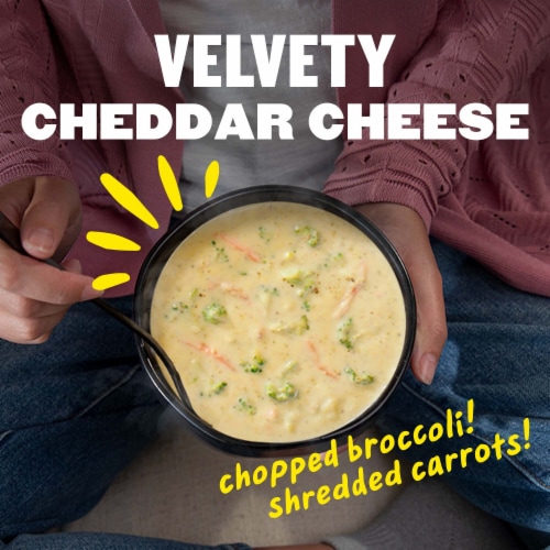 Panera Bread Ready-to-Heat Broccoli Cheddar Soup Cup Perspective: back