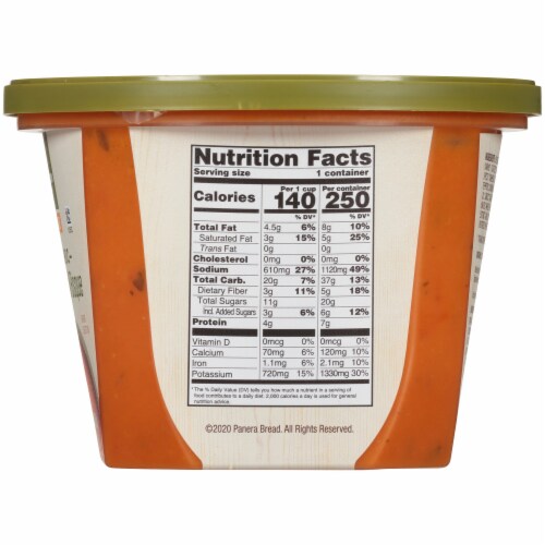 Panera Bread® Gluten Free Organic Tomato Basil Bisque Perspective: back