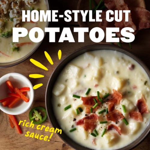 Panera Bread Ready-to-Heat Gluten Free Baked Potato Soup Cup Perspective: back