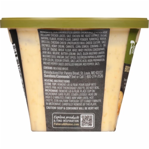 Panera Bread® at Home Broccoli Cheddar Soup Perspective: back